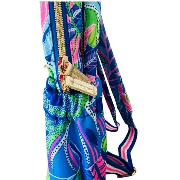 NWT Lilly Pulitzer Backpack Blue Grotto Beleaf - Picture 4 of 8